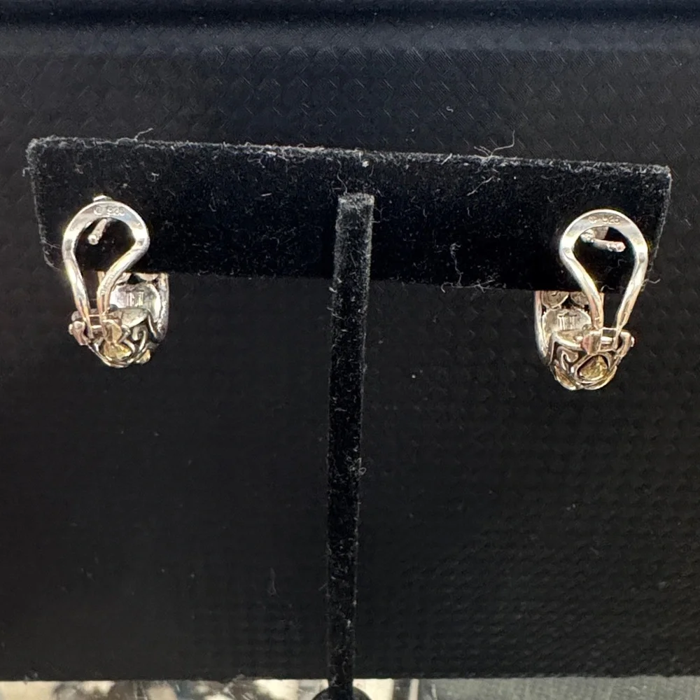 John Hardy .925/18kt Two-Tone Leaf Earrings - Picture 3 of 7
